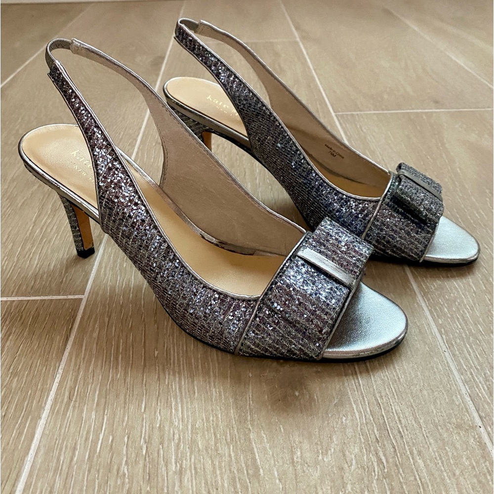 Kate Spade New York Sparkle Bow Slingbacks